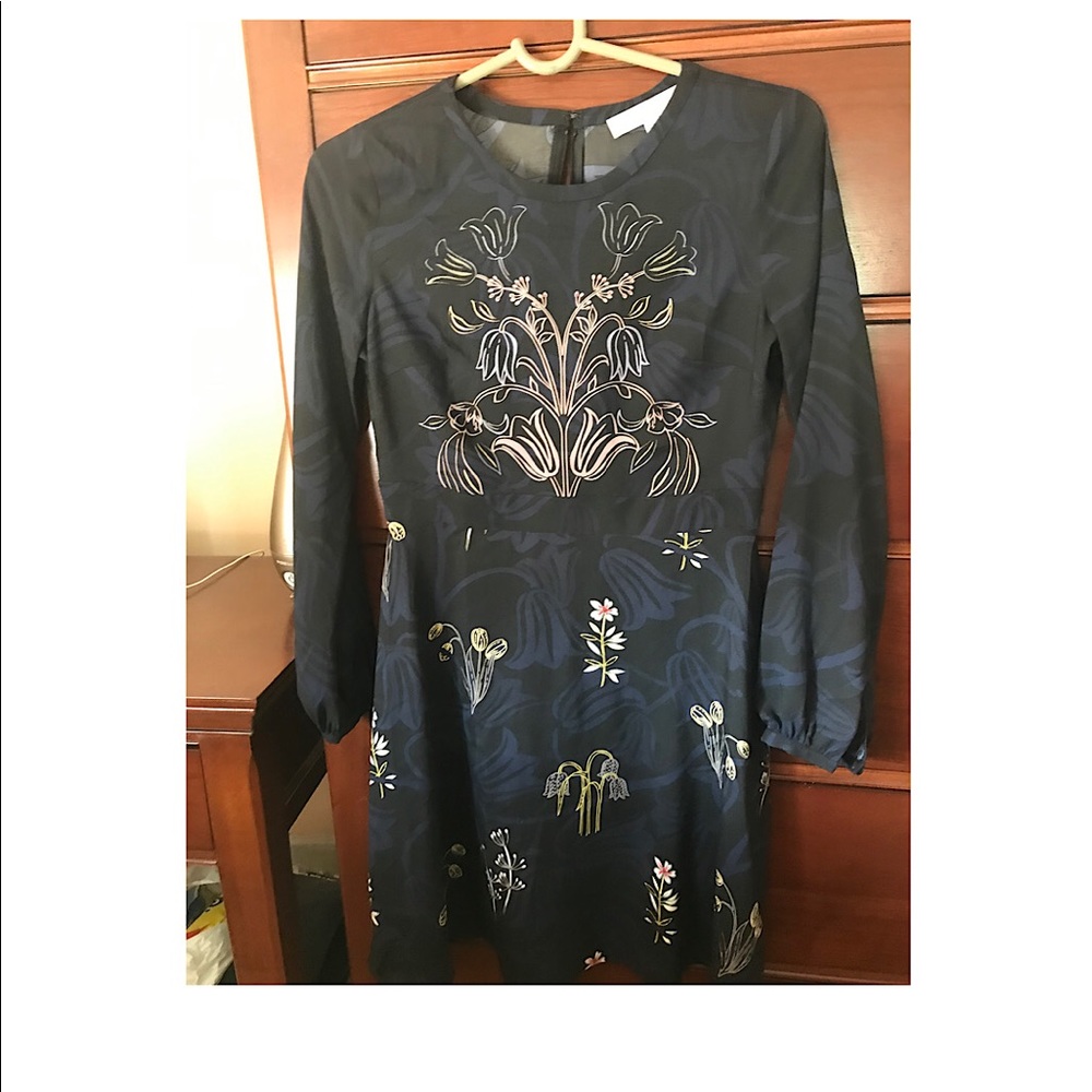 LOFT Navy blue and black dress